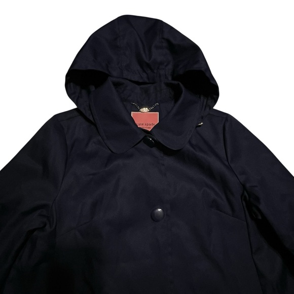 Kate Spade New York Blue Rain Coat Navy Blue Medium - Picture 3 of 6